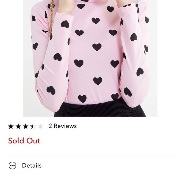 NWOT LAZY OAF HEART TURTLENECK 💖 - Picture 5 of 6